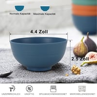 Wrova malé misky 280 ml – 8-dielna sada nerozbitných misiek na dezerty – na zmrzlinu, pochutiny a ovocie – vhodné do mikrovlnnej rúry a umývačky riadu 2