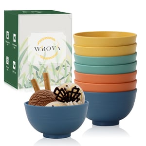 Wrova male zdjele 280 ml - set od 8 nelomljivih zdjelica za desert - za sladoled, grickalice i voće - prikladne za mikrovalnu pećnicu i perilicu posuđa