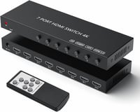 Wrugste HDMI Switch 7 Be 1 Ki Elosztó Távirányítóval, 4K 60Hz HDR Támogatás PS4/5 Xbox Fire Stick Roku Konzolokhoz 1