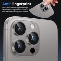WSKEN Ochranné tvrdené sklo na objektív fotoaparátu pre iPhone 16 Pro Max a 16 Pro, 9H, odolné voči poškriabaniu, bez bublín 4
