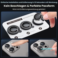 WSKEN Ochranné tvrdené sklo na objektív fotoaparátu pre iPhone 16 Pro Max a 16 Pro, 9H, odolné voči poškriabaniu, bez bublín 6