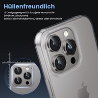 WSKEN Ochranné tvrdené sklo na objektív fotoaparátu pre iPhone 16 Pro Max a 16 Pro, 9H, odolné voči poškriabaniu, bez bublín 5