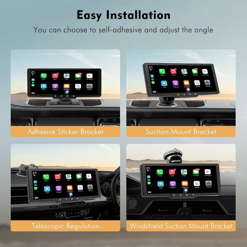 WSRADIOKITS 10.26" CarPlay Autórádió Apple CarPlay Android Auto GPS Bluetooth Érintőképernyő