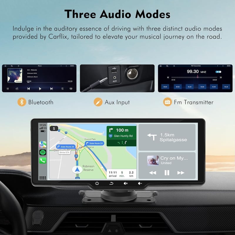 WSRADIOKITS 10.26" CarPlay Autórádió Apple CarPlay Android Auto GPS Bluetooth Érintőképernyő