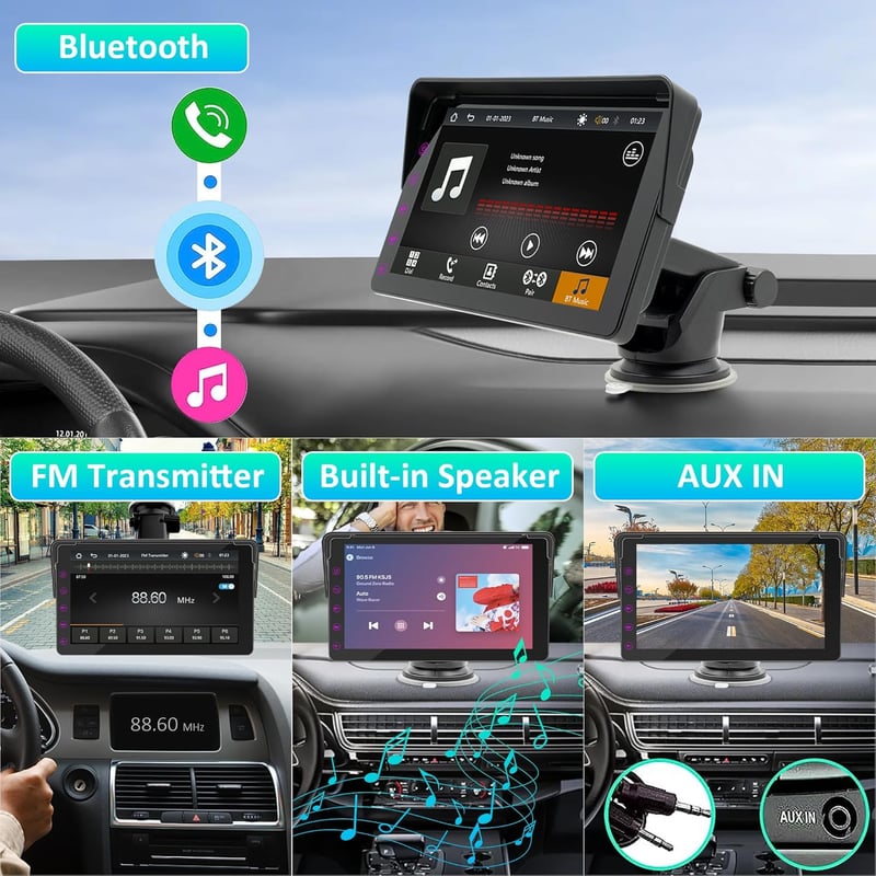WSRADIOKITS Wireless Apple CarPlay Android autórádió érintőképernyős multimédia lejátszó GPS navigáció