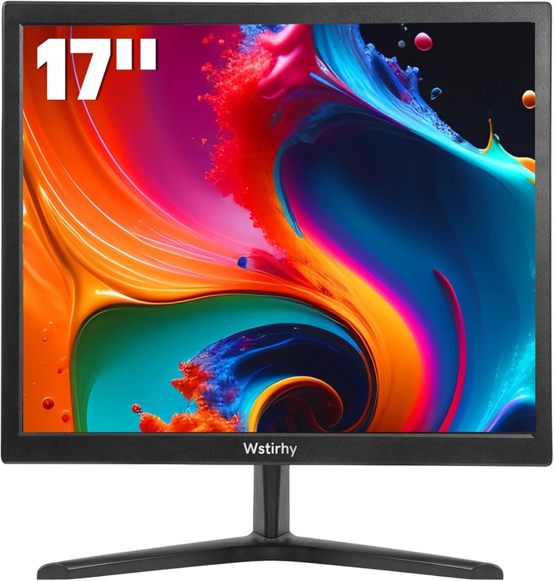 Wstirhy 17 Inch LED Monitor HDMI VGA 1280x1024 Beépített Hangszóróval - black