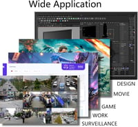 Wstirhy 19" LED Monitor HDMI VGA USB 1366x768 Beépített Hangszóróval 3