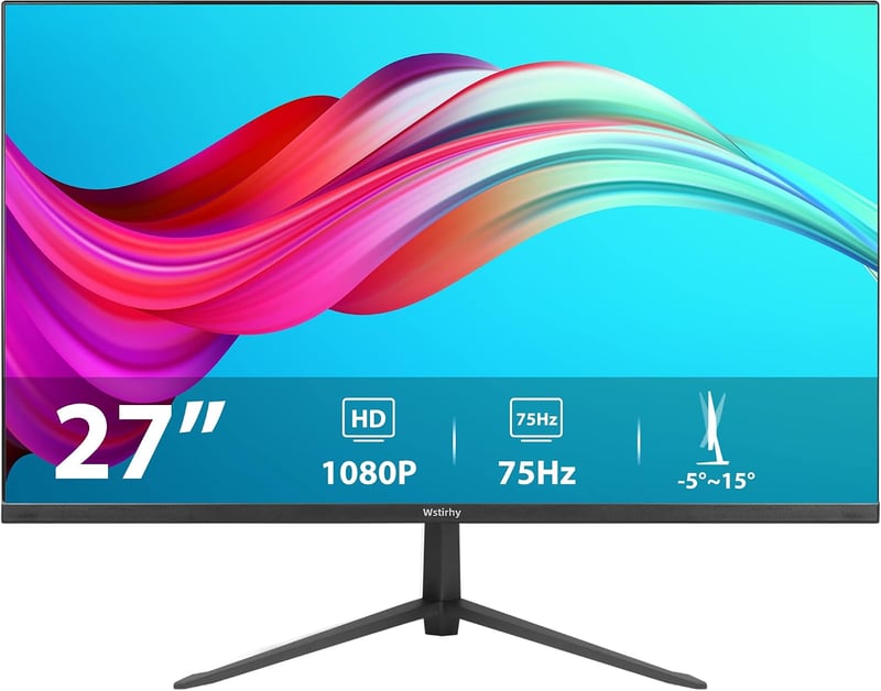 Wstirhy 27" Full HD IPS Gaming Monitor 75Hz HDMI VGA