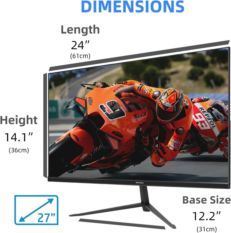 Wstirhy 27" Full HD IPS Gaming Monitor 75Hz HDMI VGA