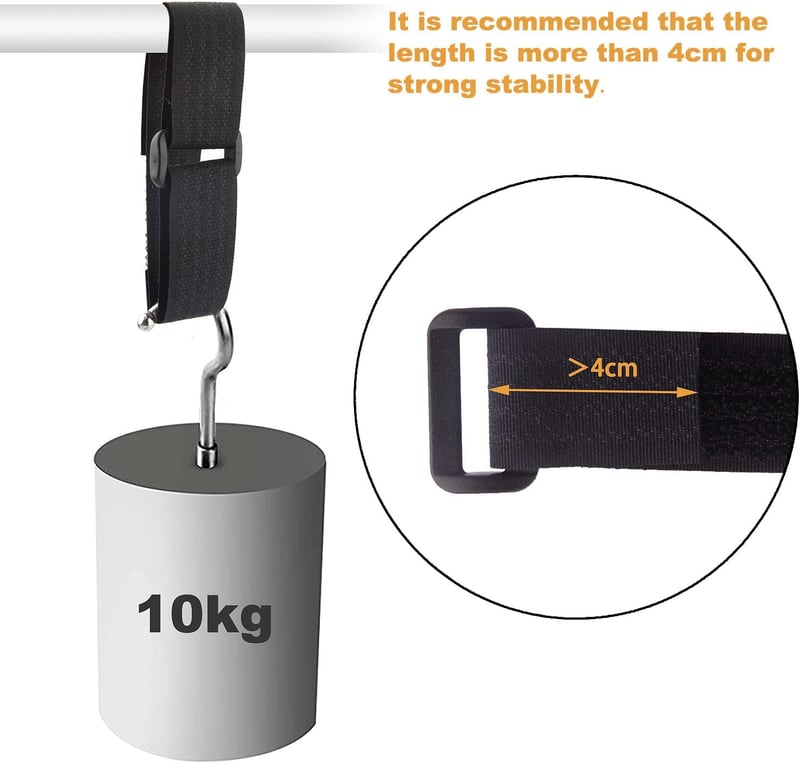 WSZJINB 5m x 2cm Tépőzár Szalag 25 Csattal, Fekete Kábel Rendszerező