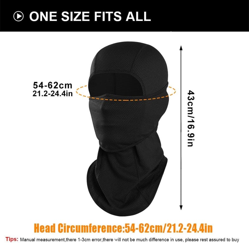 WTACTFUL Motoros Balaclava Síkesztyű Szélálló Arcmaszk Kerékpározáshoz Motorozáshoz Síeléshez