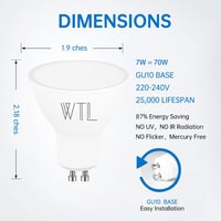 WTL GU10 LED izzó 7W 2700K dimmelhető 600 lm meleg fehér 10 db 3