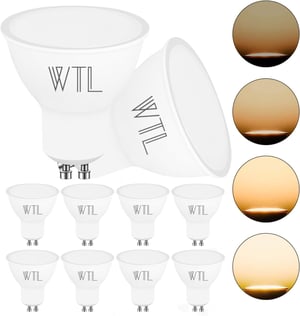 WTL GU10 LED žarulja 7W 2700K prigušiva toplo bijela - 10 kom