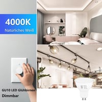 WTL GU10 LED izzó 7W 4000K természetes fehér 600lm 10db csomag 2