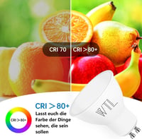 WTL GU10 LED izzó 7W 4000K természetes fehér 600lm 10db csomag 4