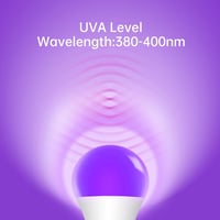 WTL UV LED izzó E27 9W fekete lámpa 4db szett 4