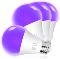 WTL UV LED izzó E27 9W fekete lámpa 4db szett 1