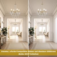 WTUOING Arany Kristály Csillár 4 Izzós E14 Foglalattal - Modern Mennyezeti Lámpa Nappaliba, Hálószobába, Étkezőbe, Előszobába 8