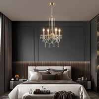 WTUOING Arany Kristály Csillár 4 Izzós E14 Foglalattal - Modern Mennyezeti Lámpa Nappaliba, Hálószobába, Étkezőbe, Előszobába 2