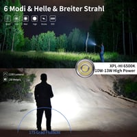 WUBEN D1 Mini LED Zseblámpa, 1100 Lumen, IP68 Vízálló, USB-C Tölthető, Mágneses, 6 Fénymód, Túrázáshoz, Kempingezéshez 2