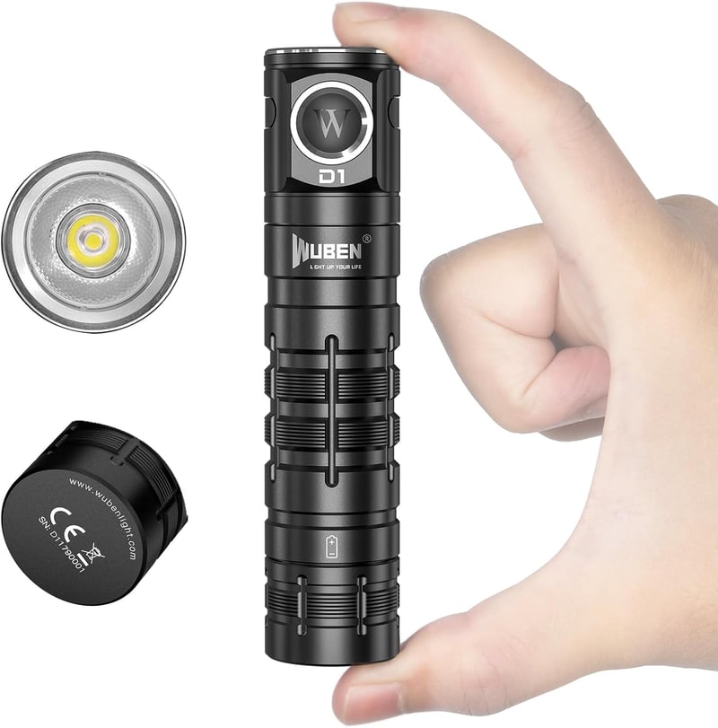 WUBEN D1 Mini LED Zseblámpa, 1100 Lumen, IP68 Vízálló, USB-C Tölthető, Mágneses, 6 Fénymód, Túrázáshoz, Kempingezéshez