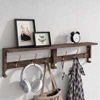 Wuciray Vintage Fali Ruhaakasztó Polccal 40 cm 2 db 2