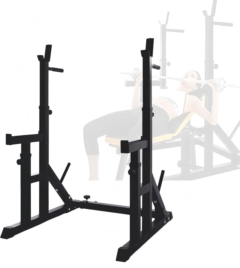 WUDLEP Állítható Squat Rack 35-59 cm, Multifunkcionális Erőkeret Otthoni Edzéshez