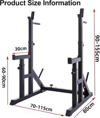 WUDLEP Állítható Squat Rack 35-59 cm, Multifunkcionális Erőkeret Otthoni Edzéshez 3