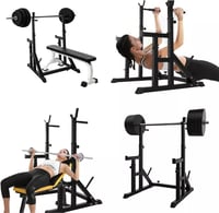 WUDLEP Állítható Squat Rack 35-59 cm, Multifunkcionális Erőkeret Otthoni Edzéshez 2