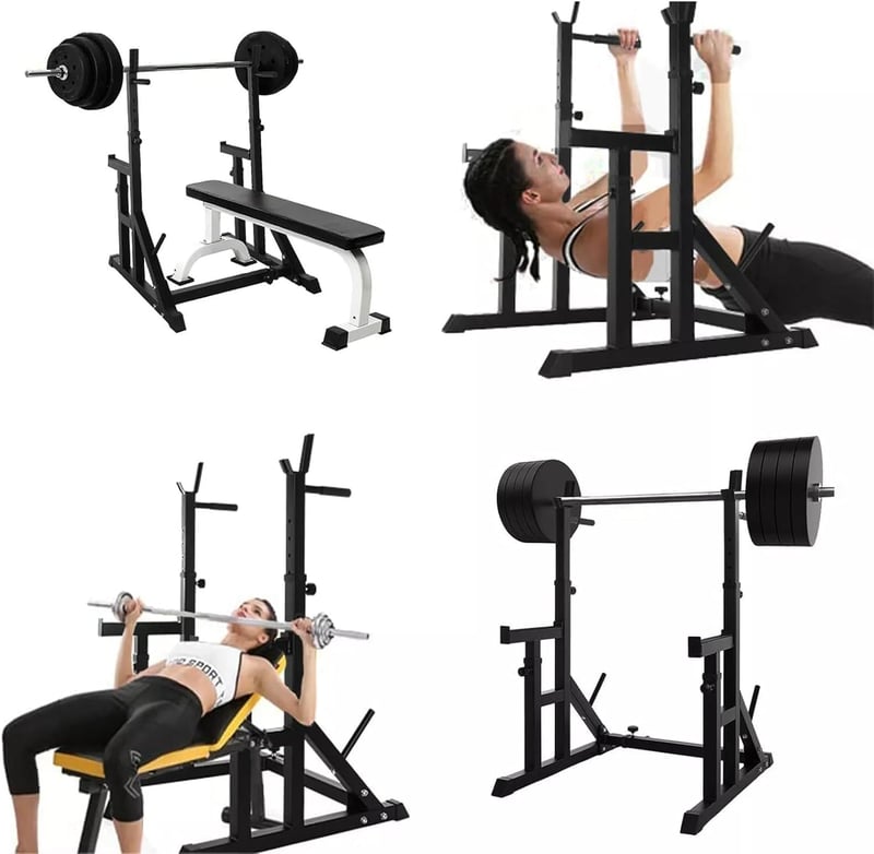 WUDLEP Állítható Squat Rack 35-59 cm, Multifunkcionális Erőkeret Otthoni Edzéshez