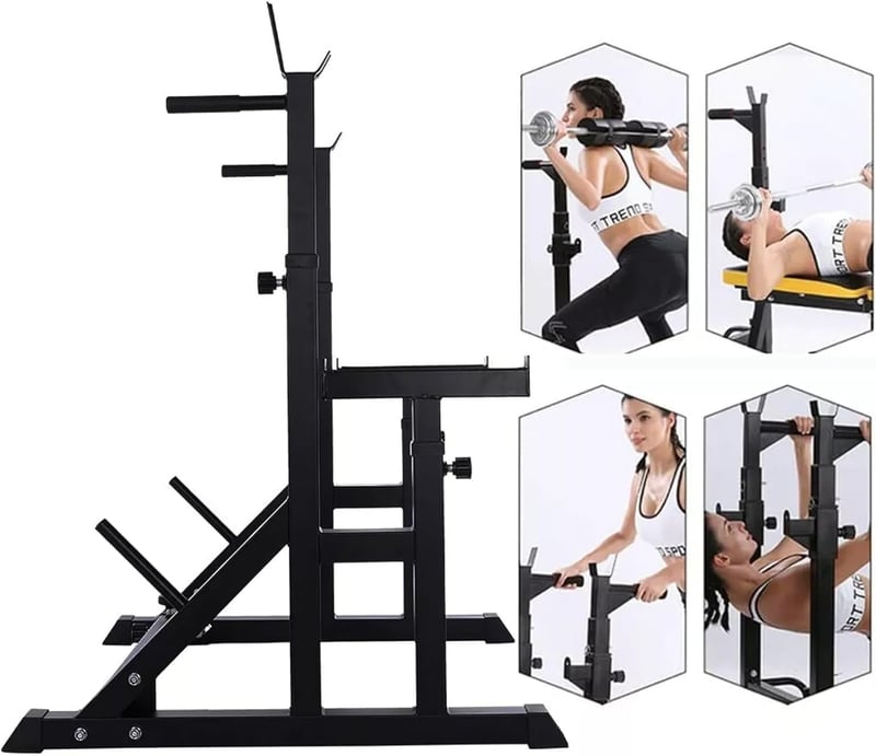 WUDLEP Állítható Squat Rack 35-59 cm, Multifunkcionális Erőkeret Otthoni Edzéshez
