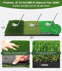 WUDLEP Golf Edzőhálózat 10x7ft Tri-Turf Szőnyeggel, Ütéspálya Szett Labdákkal és Tárcsákkal 5