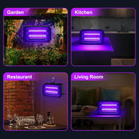 WUEAOA 2x5W UV LED elektromos rovarcsapda 4200V fali lámpa szúnyog- és légyfogó IPX4 6
