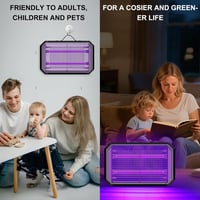 WUEAOA 2x5W UV LED elektromos rovarcsapda 4200V fali lámpa szúnyog- és légyfogó IPX4 7