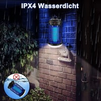 WUEAOA Elektromos Rovarcsapda LED Lámpával, 4200V Szúnyogirtó UV Fénnyel, IPX4 Vízálló Légyirtó Szúnyogok Ellen 4