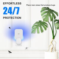 WUEAOA UV LED Rovarcsapda Szúnyogcsapda 2db Ragacsos Lapokkal 7