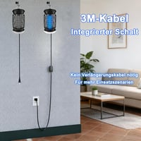 WUEAOA UV Rovarcsapda 4200V 15W LED Szúnyog- és Legycsapda Beltéri Kültéri IPX4 2