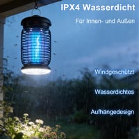 WUEAOA UV Rovarcsapda 4200V 15W LED Szúnyog- és Legycsapda Beltéri Kültéri IPX4 5