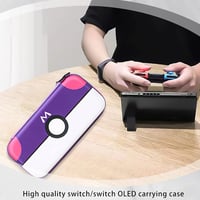 WUERKIYA Nintendo Switch és Switch OLED kemény hordtáska 10 játékhoz, lila 5