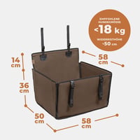 Scaun auto pentru câini WUGLO pentru bancheta din spate, extra stabil, pentru câini de talie medie, până la max. 18 kg 8