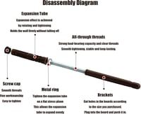 wugongshan Láthatatlan Polctartó Konzol 10 db, Rejtett Fali Rögzítő Barna, Lebegő Polc Tartó DIY Könyvespolc Fali Polcokhoz 6