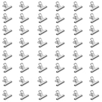 WUPENGZON 50 buc. Mini clipsuri tip bulldog, 22 mm, cleme metalice mici, argintii, agrafe multifuncționale pentru fotografii, pungi, uz de birou și bucătărie 1