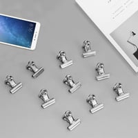 WUPENGZON 50 buc. Mini clipsuri tip bulldog, 22 mm, cleme metalice mici, argintii, agrafe multifuncționale pentru fotografii, pungi, uz de birou și bucătărie 6