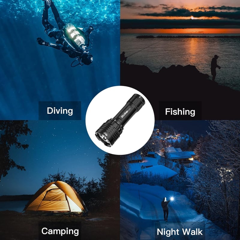 Wurkkos DL30 3600 Lumen Merülőlámpa Vízálló IPX8 USB Töltővel