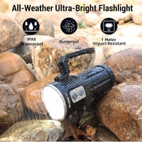 Wurkkos TS32 LED zseblámpa 13000 lumen fényerővel, USB-C töltés, 3x5000 mAh akkumulátor, 584m hatótáv, IP68 vízálló, kempinghez, túrázáshoz 8