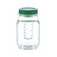 Recipient pentru Salată Wusejosapi de 1000 ml cu Deschidere Laterală, Compartiment pentru Sos și Capac cu Înșurubare, pentru Birou și Picnic 1
