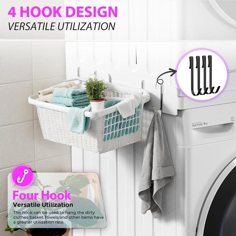 WusyStore Mosógép és Szárítógép Alátét Szett, Állítható Mélység 45-68 cm, Fehér