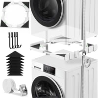 WusyStore Mosógép és Szárítógép Alátét Szett, Állítható Mélység 45-68 cm, Fehér 1