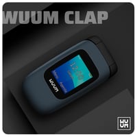 WUUM CLAP Vyklápací mobilný telefón s dvojitým displejom, veľkými tlačidlami, 2 rýchlymi voľbami, SOS tlačidlom, Bluetooth, 800 mAh batériou, USB-C, titánový 7