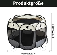 WUWENY összecsukható kutyakabin szürke M méret - kiskutyák, macskák, nyulak 5